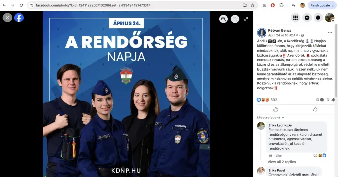 Máris megdorgálták a rendőrt, aki nem akart a KDNP reklámarca lenni Máris megdorgálták a rendőrt, aki nem akart a KDNP reklámarca lenni
