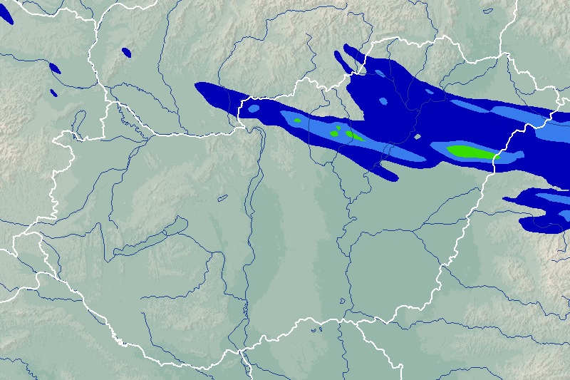 Mutatjuk, mikor érkeznek a hidegfront záporai, óráról órára Mutatjuk, mikor érkeznek a hidegfront záporai, óráról órára